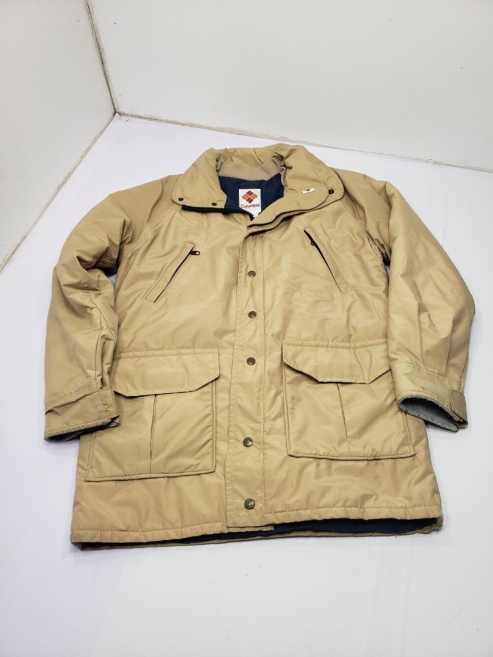 Vintage Columbia Gore-Tex Men's Small Tan Parka Jacket Portland Oregon